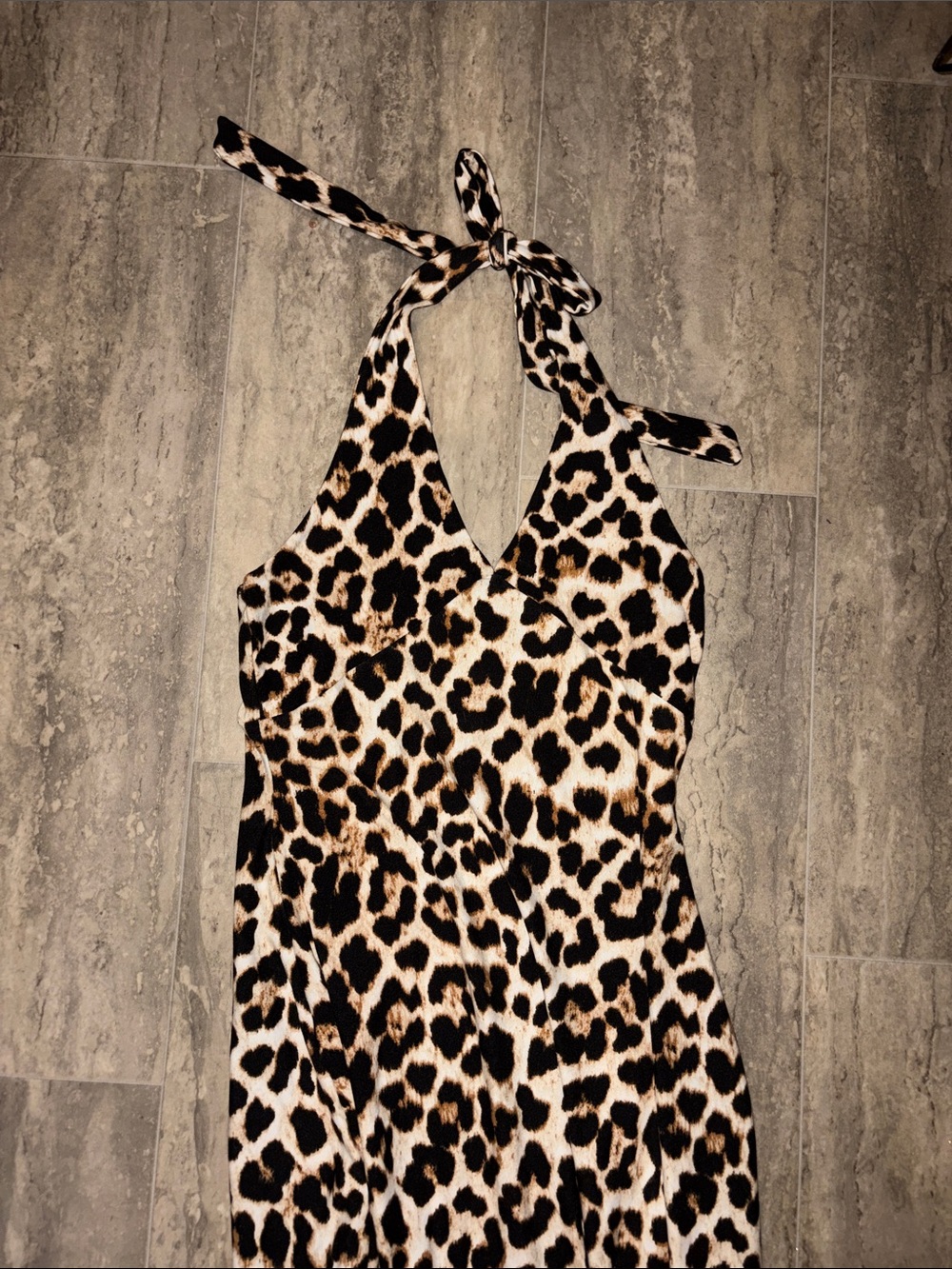 Cheetah print maxi dress